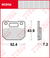 TRW Bremsbeläge Satz MCB556, allround organic, mit ABE