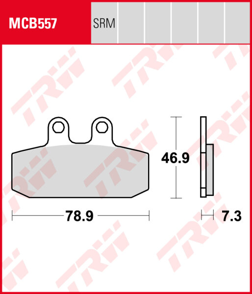 TRW Bremsbeläge Satz MCB557, allround organic, mit ABE