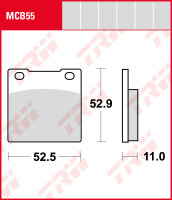 TRW Bremsbeläge Satz MCB55, allround organic, mit ABE