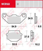 TRW Bremsbeläge Satz MCB560, allround organic, mit ABE