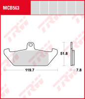 TRW Bremsbeläge Satz MCB563, allround organic, mit ABE