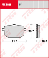 TRW Bremsbeläge Satz MCB568, allround organic, mit ABE