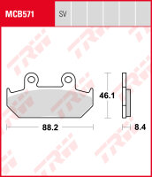 TRW Bremsbeläge Satz MCB571SV, sinter street, mit ABE