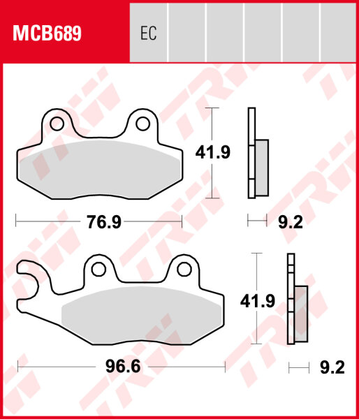 Aeon 200 Elite i, Bj. 11-, Bremsbeläge vorne, TRW Lucas MCB689, Organic Allround