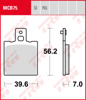 Alfer 250 GR Enduro, Bj. 88-, Bremsbeläge hinten, TRW Lucas MCB75, Organic Allround