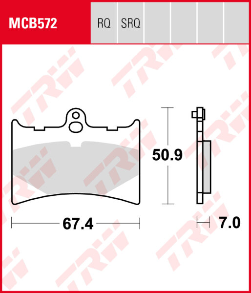 Alfer MC 250, Bj. 88-, Bremsbeläge vorne, TRW Lucas MCB572, Organic Allround