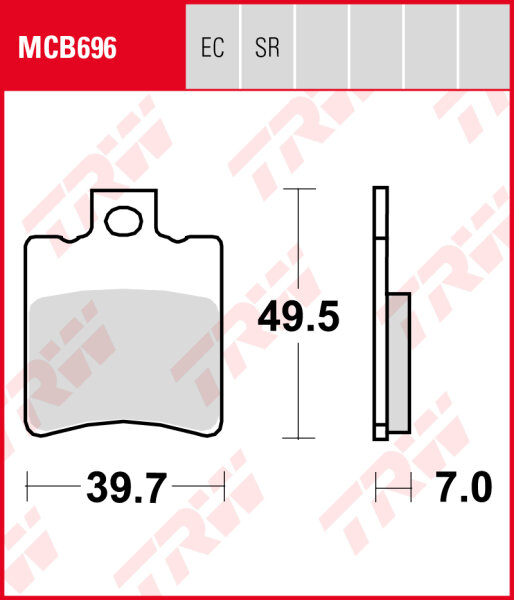 Aprilia 50 Habana Custom, Bj. 98-02, PK, Bremsbeläge vorne, TRW Lucas MCB696, Organic Allround