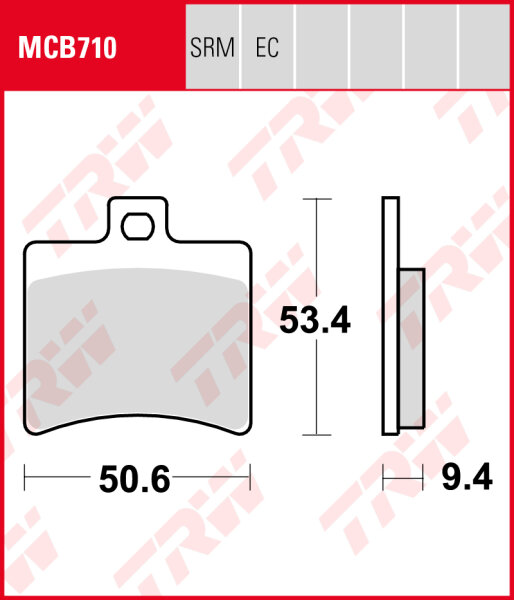 Aprilia 50 Scarabeo Ditech, Bj. 02-06, SC, Bremsbeläge hinten, TRW Lucas MCB710, Organic Allround