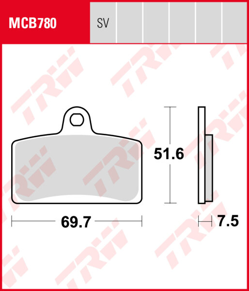 Aprilia RS-4 50 , Bj. 12-13, TK, Bremsbeläge vorne, TRW Lucas MCB780, Organic Allround