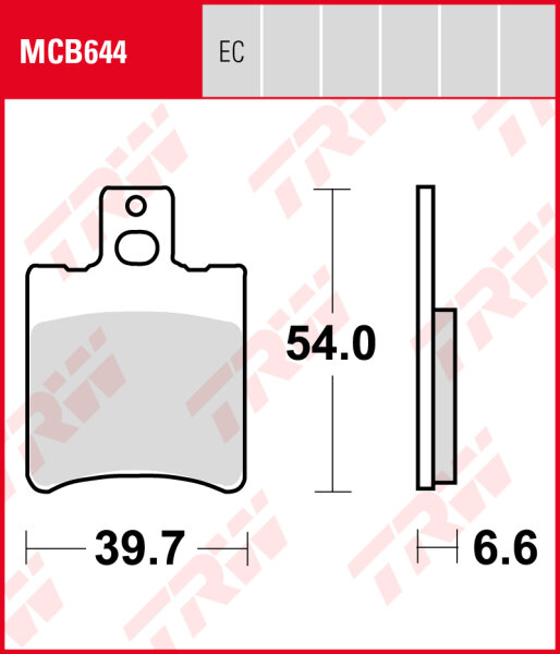 Aprilia SR 50 LC, Bj. 00-02, RLA, Bremsbeläge vorne, TRW Lucas MCB644, Organic Allround