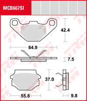 Aprilia MX 125 , Bj. 04-07, TZ, Bremsbeläge hinten,...