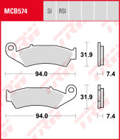 TRW Bremsbeläge Satz MCB574SI, sinter offroad, mit ABE