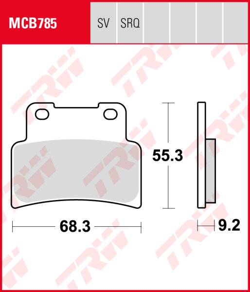 Aprilia SL 750 Shiver, Bj. 07-10, RA, Bremsbeläge vorne, TRW Lucas MCB785, Organic Allround