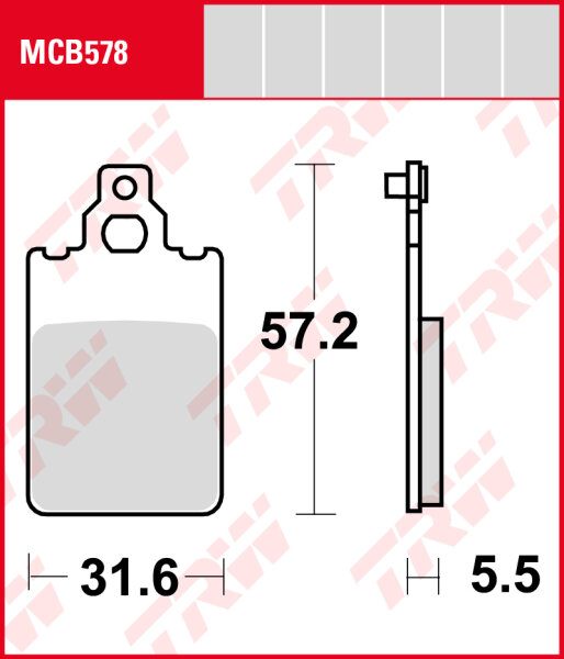 Benelli 50 KR, Bj. 86-, Bremsbeläge vorne, TRW Lucas MCB578, Organic Allround