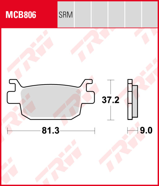 Benelli 402 S, Bj. 18-, Bremsbeläge hinten, TRW Lucas MCB806, Organic Allround