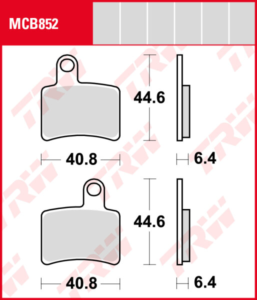 Beta 80 Rev, Bj. 08-, Bremsbeläge hinten, TRW Lucas MCB852, Organic Allround