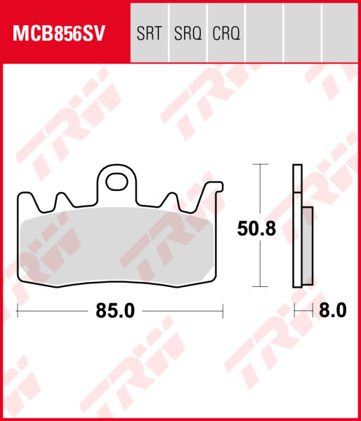 BMW F 800 R , Bj. 15-16, E8ST, Bremsbeläge vorne, TRW Lucas MCB856SV, Sinter Street