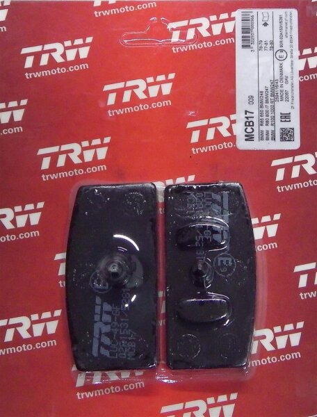 BMW R80 800 /7, Bj. -81, 247, Bremsbeläge vorne, TRW Lucas MCB17  