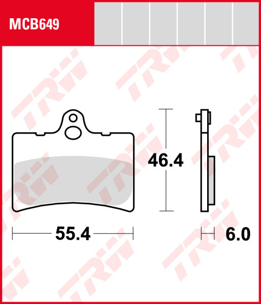 Cagiva 50 Prima, Bj. 93-, Bremsbeläge vorne, TRW Lucas MCB649, Organic Allround