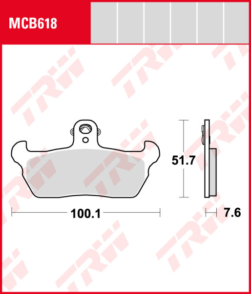 Cagiva 80 Super City, Bj. 94-, Bremsbeläge vorne, TRW Lucas MCB618, Organic Allround