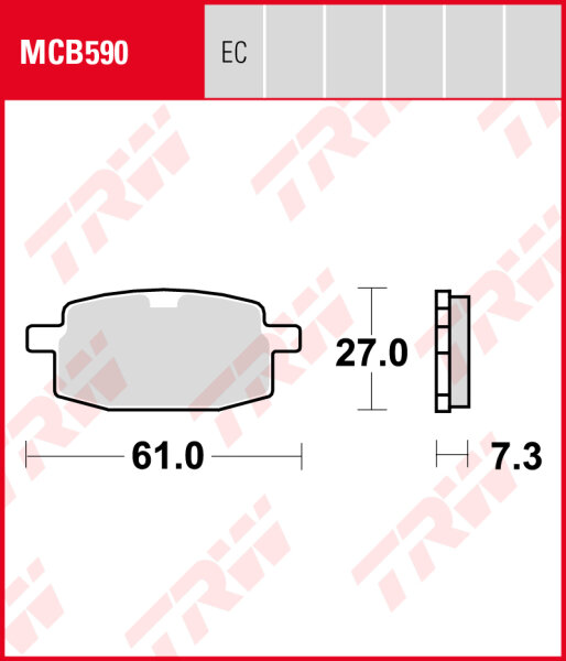 Fantic 50 Grinta, Bj. 95-, Bremsbeläge vorne, TRW Lucas MCB590, Organic Allround