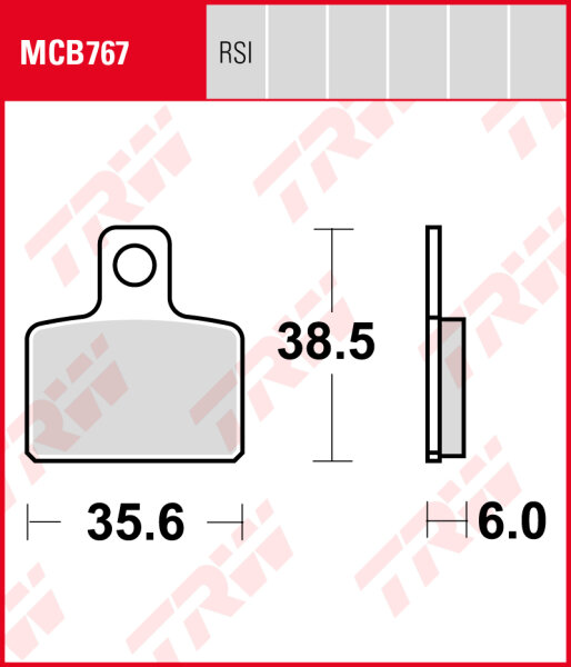 Gas Gas TXT 80 Rookie, Bj. 04-06, Bremsbeläge hinten, TRW Lucas MCB767, Organic Allround