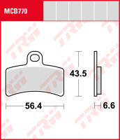 Gas Gas TXT 125, Bj. 00-03, Bremsbeläge hinten, TRW...