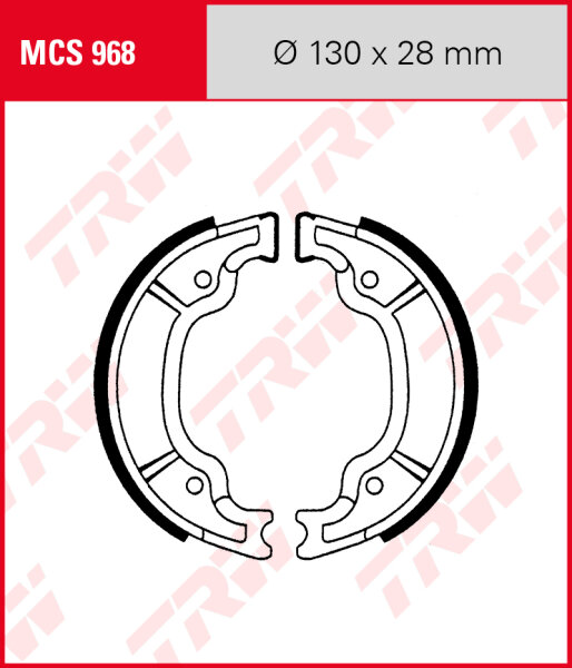 Generic (KSR Moto) 125 Soho, Bj. 06-, Bremsbeläge hinten, TRW Lucas MCS968 Bremsbacken