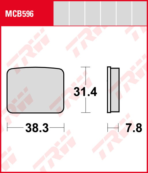 Gilera 50 DNA  (Hengtong Bremse), Bj. 01-05, C27, Bremsbeläge hinten, TRW Lucas MCB596, Organic Allround