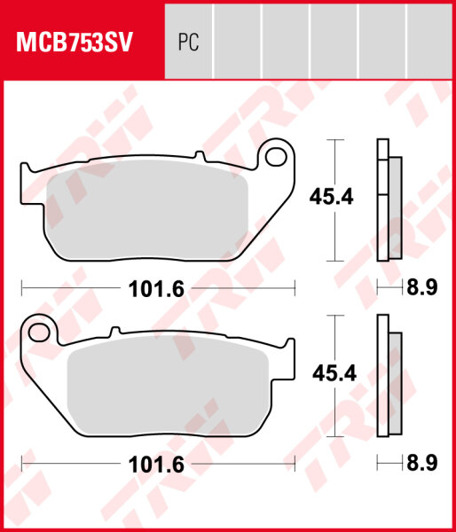 Harley-Davidson XL 883 C Sportster Custom Sportster, Bj. 04-10, XL2, Bremsbeläge vorne, TRW Lucas MCB753SV, Sinter Street