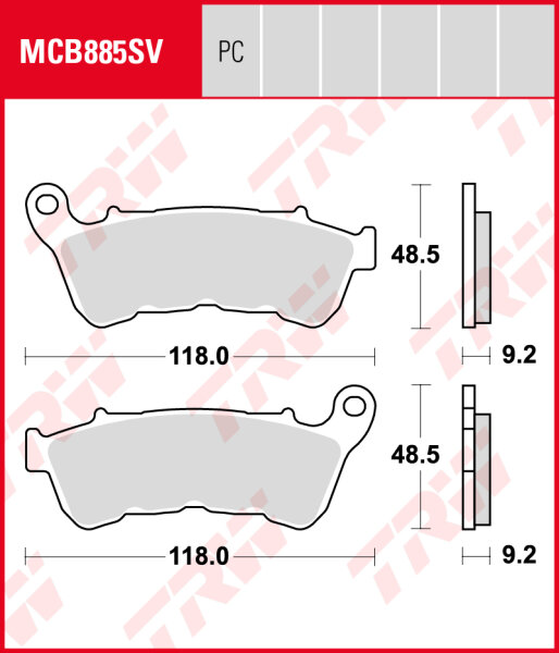 Harley-Davidson XL 883 N Sportster Iron Sportster, Bj. 14-, XL2, Bremsbeläge vorne, TRW Lucas MCB885SV, Sinter Street