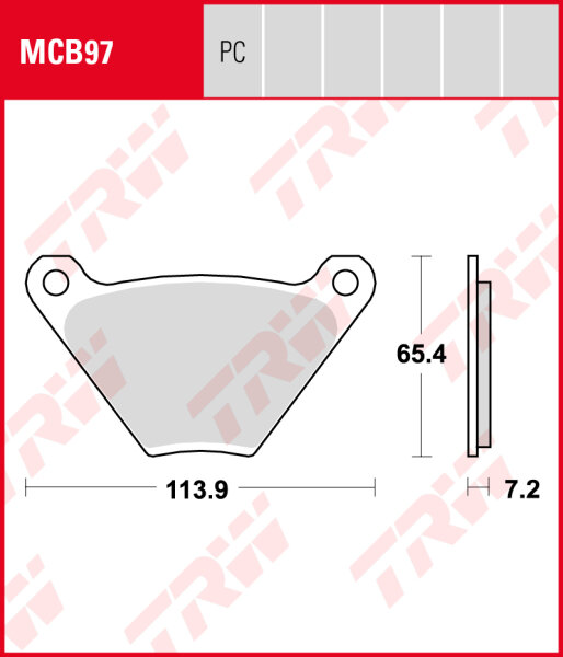 Harley-Davidson FL 1200 Electra Glide, Bj. 75-79, Bremsbeläge vorne, TRW Lucas MCB97, Organic Allround