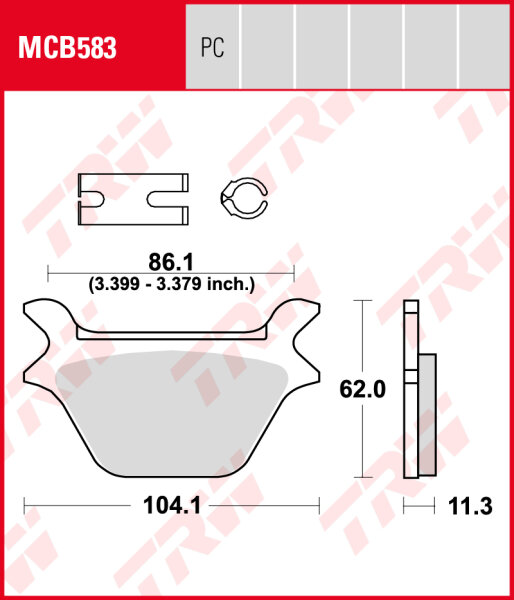 Harley-Davidson FXRT 1340 Sport Glide, Bj. 90, Bremsbeläge hinten,  TRW Lucas MCB583, Organic Allround