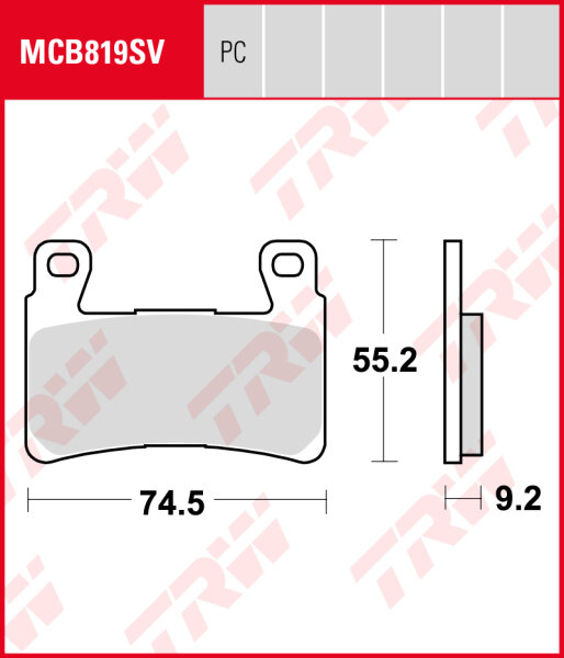 Harley-Davidson FLS 1690 Softail Slim, ABS Softail, Bj. 15-16, FS2, Bremsbeläge vorne, TRW Lucas MCB819SV, Sinter Street