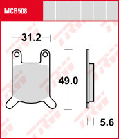 Hercules KX 50, Bj. n/a, Bremsbeläge vorne, TRW Lucas MCB508, Organic Allround