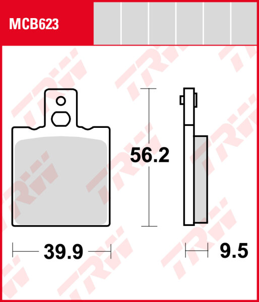 Honda CRM 125, Bj. 90-97, Bremsbeläge hinten, TRW Lucas MCB623, Organic Allround