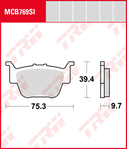 Honda TRX 450 R, ER, Bj. 04-, TE22, Bremsbeläge hinten, TRW Lucas MCB769SI, Sinter Offroad