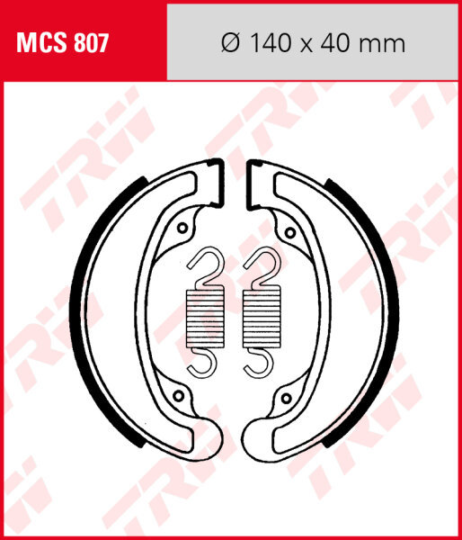 Honda VT 500 C, Bj. 83-86, PC08, Bremsbeläge hinten, TRW Lucas MCS807 Bremsbacken
