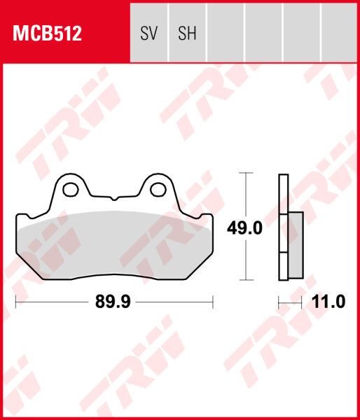 Honda XBR 500 S, Bj. 85-88, PC15, Bremsbeläge vorne, TRW Lucas MCB512, Organic Allround