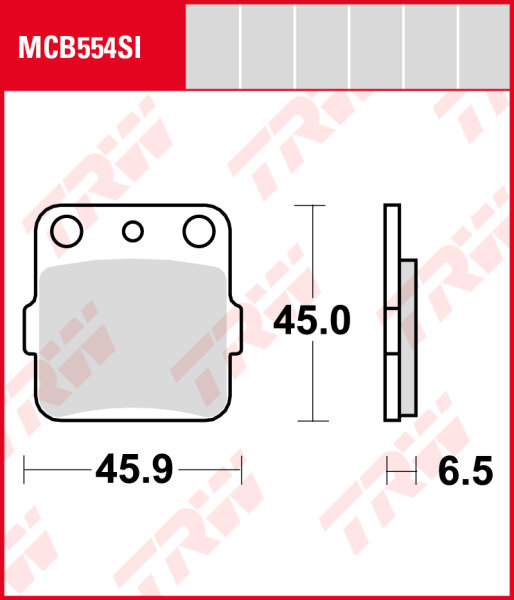 Husqvarna WR 125, Bj. 92-94, Bremsbeläge hinten, TRW Lucas MCB554SI, Sinter Offroad