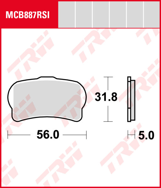 Jotagas JT 280, Bj. 14-, Bremsbeläge vorne, TRW Lucas MCB887RSI, Sinter Offroad