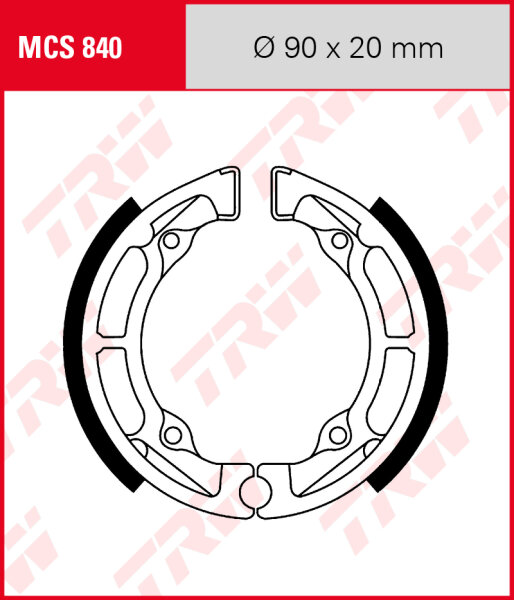 Kawasaki KDX 50, Bj. 03-05, Bremsbeläge vorne, TRW Lucas MCS840, Organic Allround