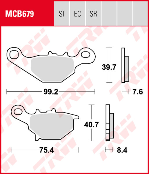 Kawasaki KMX 125, Bj. 99-02, MX125B, Bremsbeläge vorne, TRW Lucas MCB679, Organic Allround