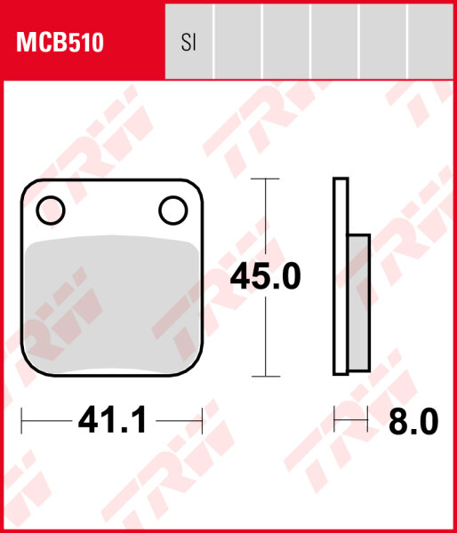 Kawasaki KVF 360, Bj. 03-11, Bremsbeläge vorne, TRW Lucas MCB510SI, Sinter Offroad