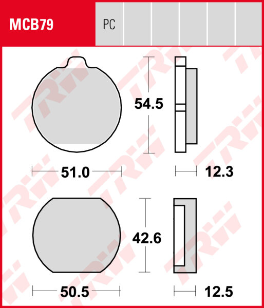 Kawasaki KH 400, Bj. 76-81, S3F, Bremsbeläge vorne,  TRW Lucas MCB79, Organic Allround