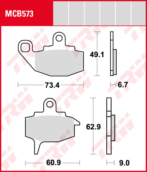 Kawasaki KLR 650, Bj. 87-88, KL650A, Bremsbeläge vorne, TRW Lucas MCB573, Organic Allround