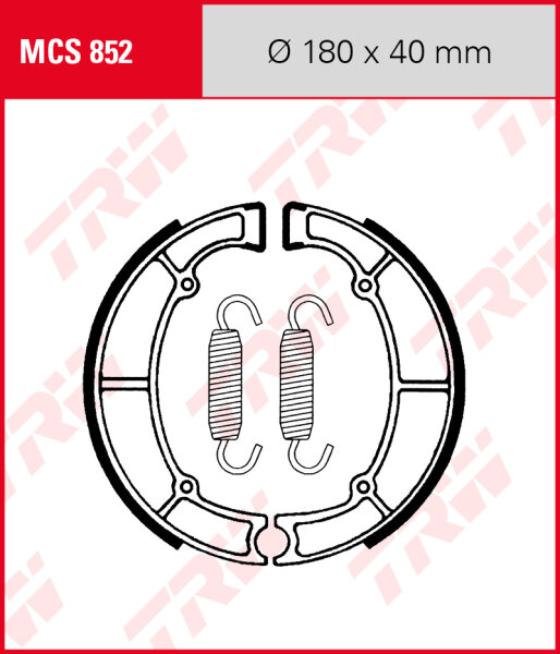 Kawasaki VN 800, Bj. 95-99, VN800A/B, Bremsbeläge hinten, TRW Lucas MCS852 Bremsbacken