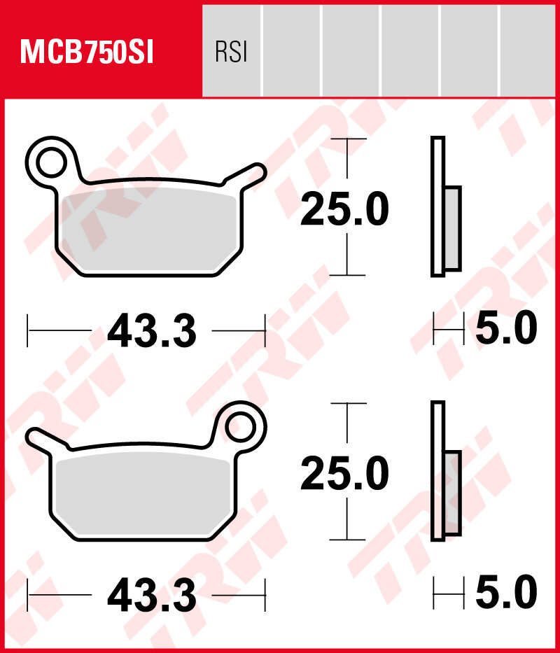 KTM SX 50 Pro Mini Senior Adventure, Bj. 04-06, Bremsbeläge vorne  