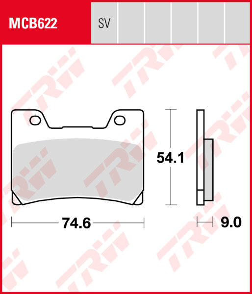 TRW Bremsbeläge Satz MCB622, allround organic, mit ABE