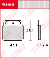 TRW Bremsbeläge Satz MCB626SI, sinter offroad, mit ABE